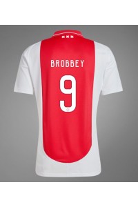 Ajax Brian Brobbey #9 Fotballdrakt Hjemme Klær 2024-25 Korte ermer